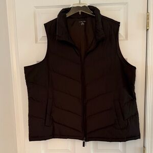 Lands' End Women's Brown Down Puffer Vest